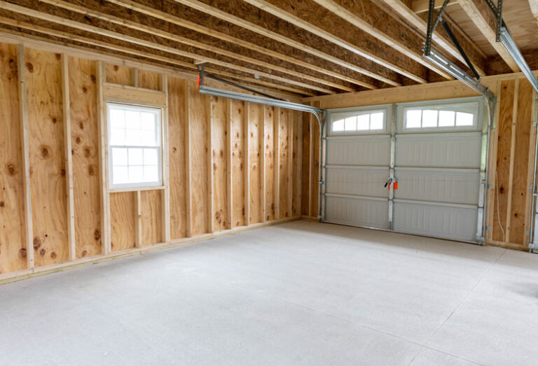 Interior of Amish built garage