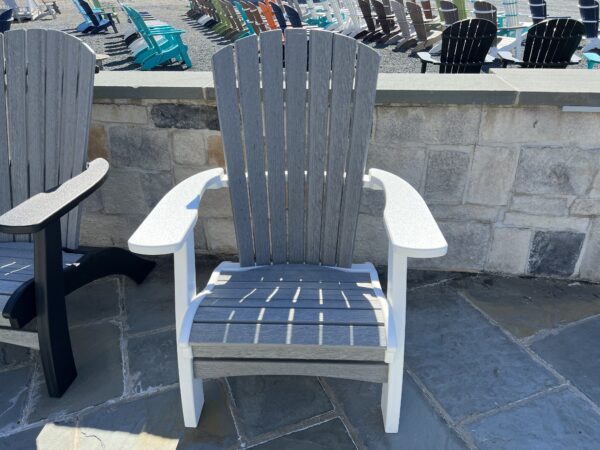 Gray and white poly outdoor Adirondack chair for sale in Denton, MD