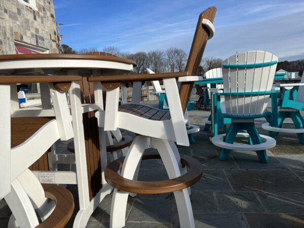 Mahogany and white swivel dining chair for sale in Denton, MD