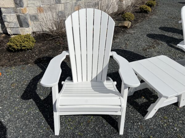 White poly Adirondack chair and table for sale in Denton, MD