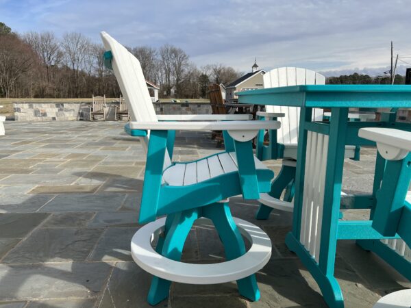 Aruba blue and white swivel dining chair for sale in Denton, MD