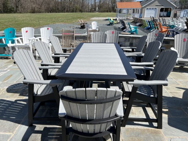 Gray and black Amish crafted poly dining set for sale in Denton, MD