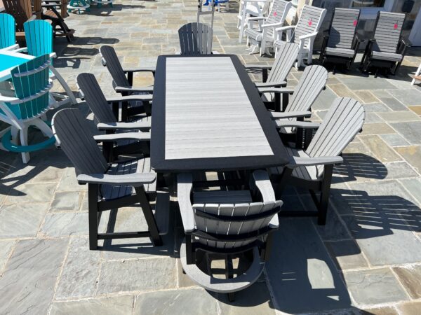 Gray and black Amish crafted poly dining set for sale in Denton, MD