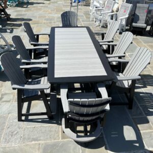 Gray and black Amish crafted poly dining set for sale in Denton, MD