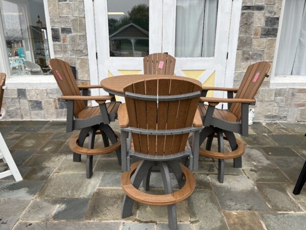 Mahogany and gray poly outdoor dining furniture for sale in Denton, MD