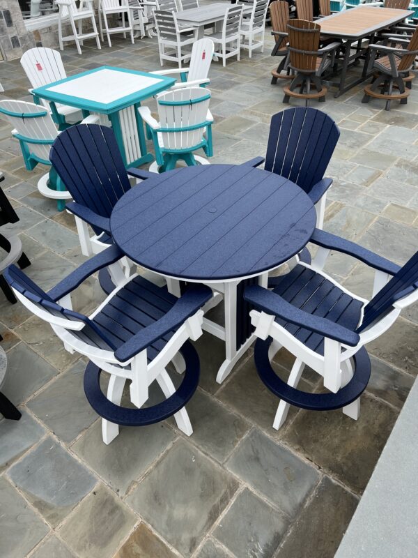 Blue and white poly dining furniture for sale in Denton, MD