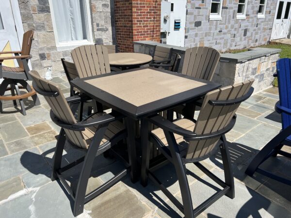 Tan and black amish crafted poly dining set for sale in Denton, MD