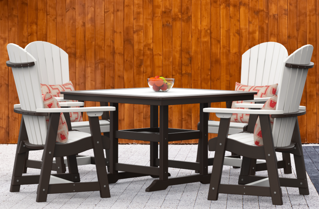 poly outdoor chairs and table