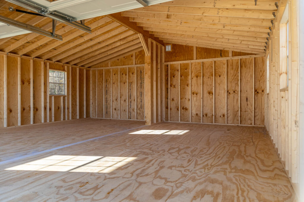 interior rear of modular garage