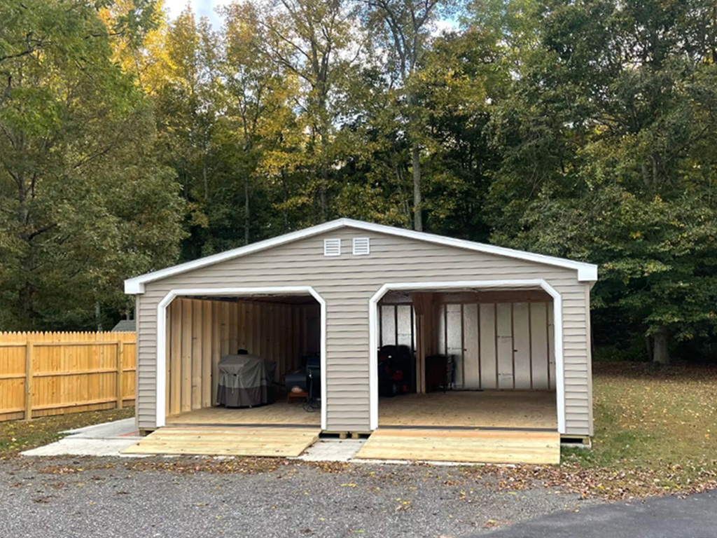 modular garage, front