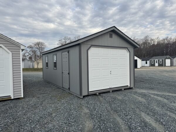 Painted Cape 12x24 Garage