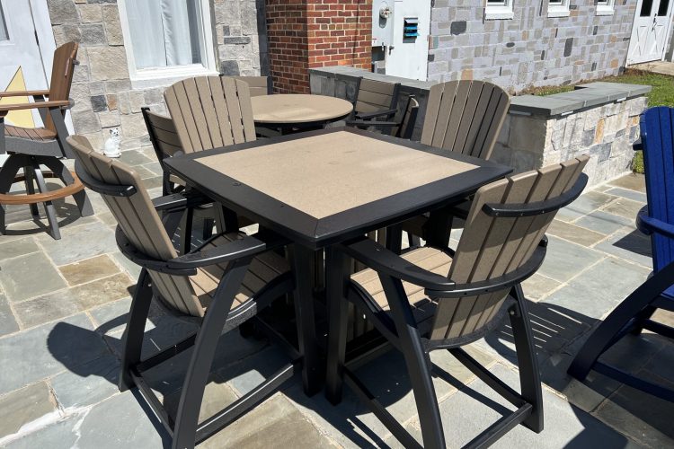 Tan and black amish crafted poly dining set for sale in Denton, MD