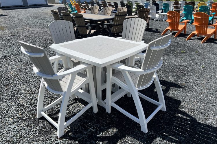 Gray and white poly dining set was for sale in Denton, MD