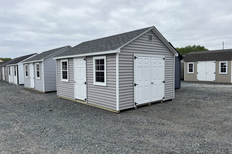 A lot of storage sheds at The Olde Sale Barn