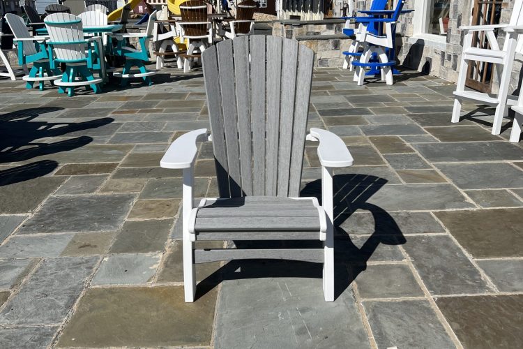 Gray and white poly adirondack chair for sale in Denton, MD