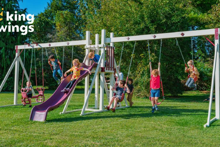 The Wish Bear's Dream vinyl swing set for sale in Denton, MD